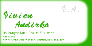 vivien andirko business card