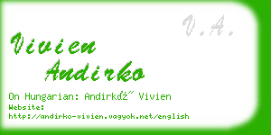 vivien andirko business card